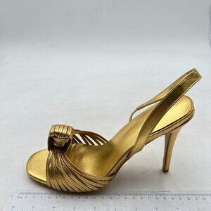 FOWT Women’s Metallic High Heel Sandal with Ankle Strap Open Toe Stiletto Heel